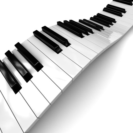Piano keyboard close-up